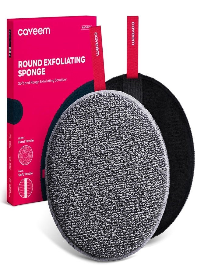 Caveem Exfoliating Body Scrubber, Bath and Body Scrub Buffer, Body Exfoliator for Remove Dead Skin, Gentle and Rough Lightweight Sponge for Shower (2 Pack) - Image 1